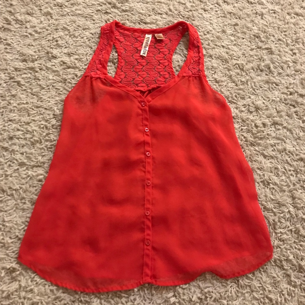 Sheer flowy tank